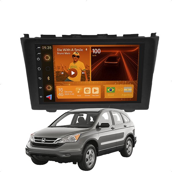 Kit Multimidia Android 2-64GB 7pol Crv 07-11 Android Auto + Gps