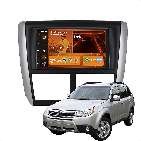Kit Multimidia Android 2-64GB 7p Forester 09-12 Spotify + Câmera De Ré