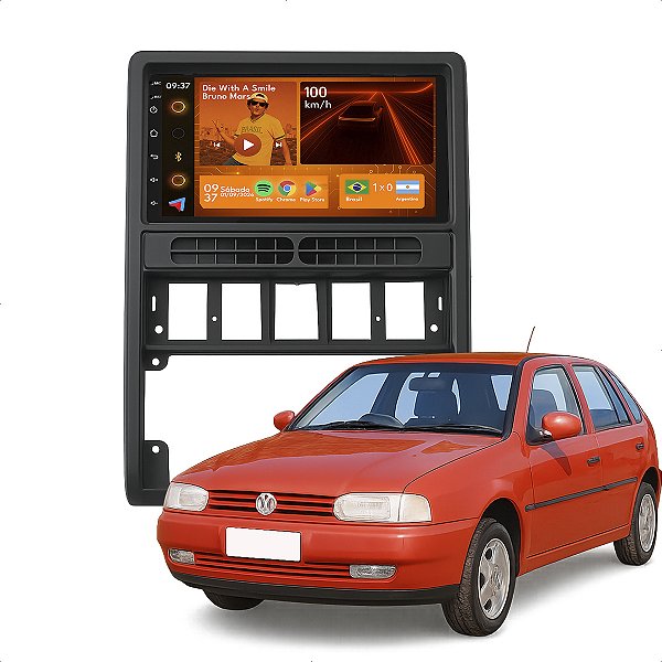 Kit Multimidia Android 2-64GB 7p Gol G2 96-99 Android Auto + Youtube