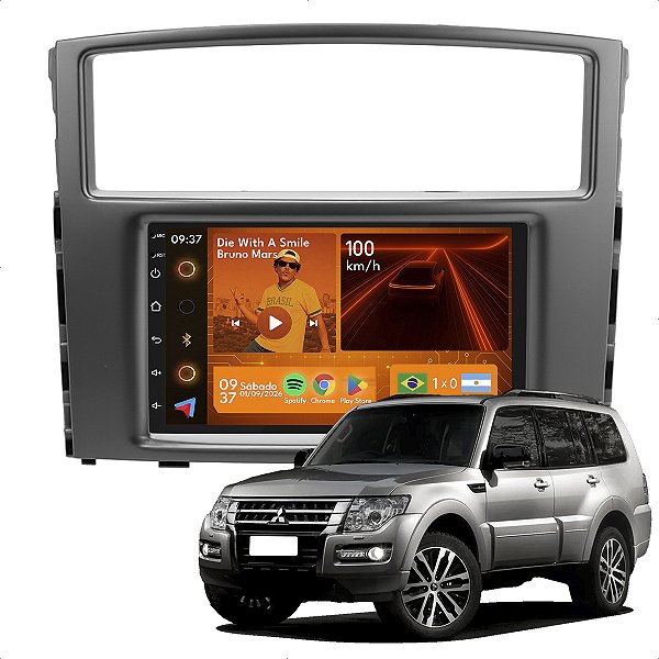 Kit Multimidia Android 2-64GB 7p Pajero Full 08-21 Carplay + Gps
