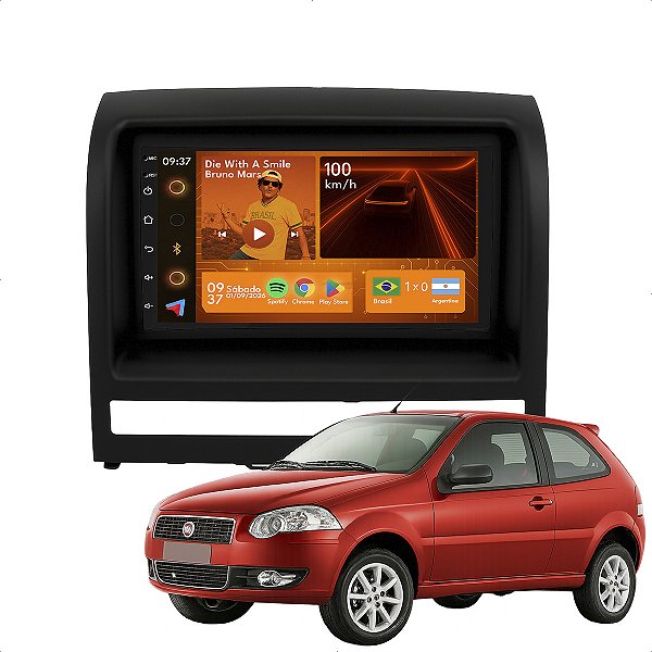 Kit Multimidia Android 2-64GB 7p Palio Celebration 04-14 Youtube + Wifi