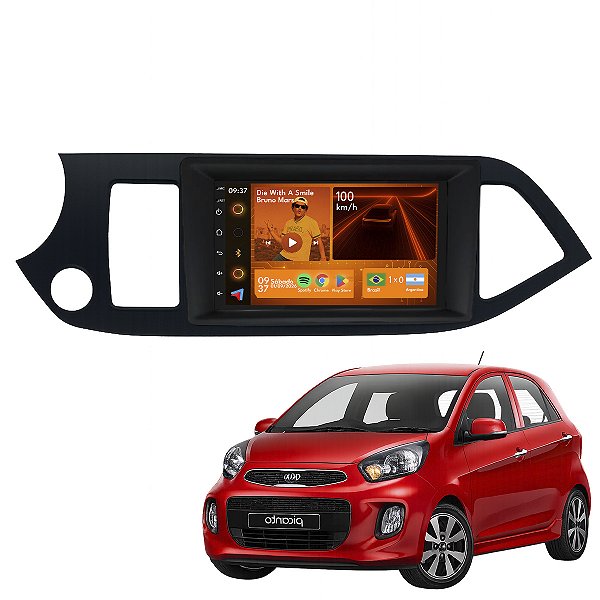 Kit Multimidia Android 2-64GB 7p Picanto 11-17 Maps + Câmera De Ré