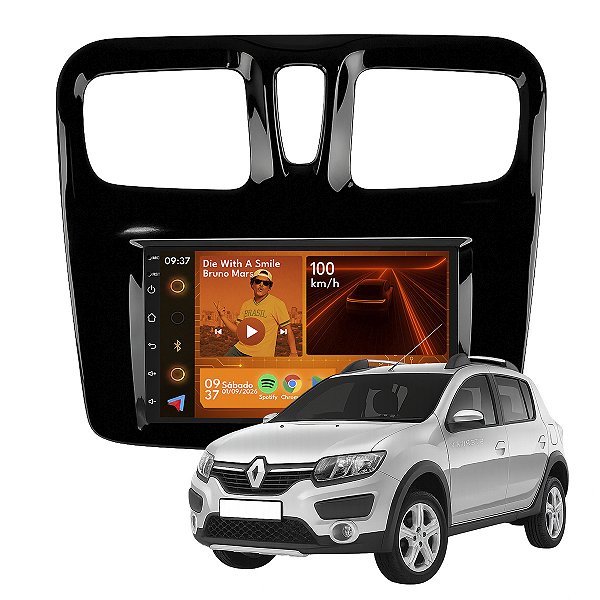 Kit Multimidia Android 2-64GB 7p Sandero 15-24 Carplay + Gps