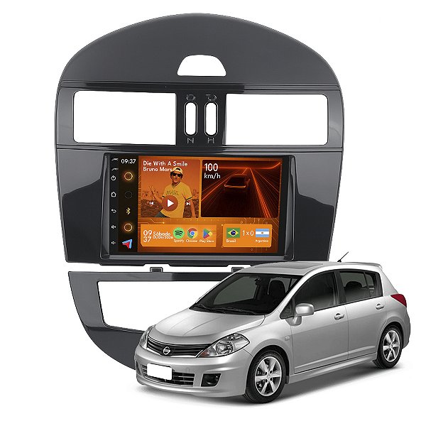 Kit Multimidia Android 2-64GB 7p Tiida 08-13 Carplay + Gps