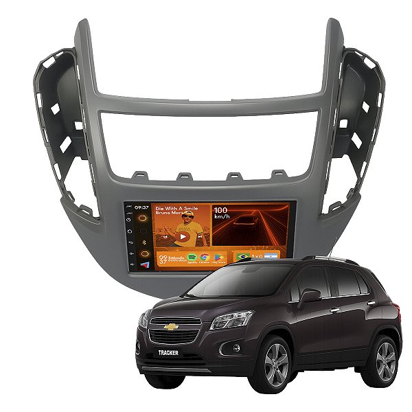 Kit Multimidia Android 2-64GB 7pol Tracker 13-16 Android Auto + Câmera De Ré