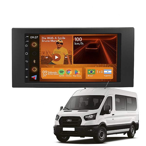 Kit Multimidia Android 2-64GB 7p Transit 09-14 Carplay + Android Auto