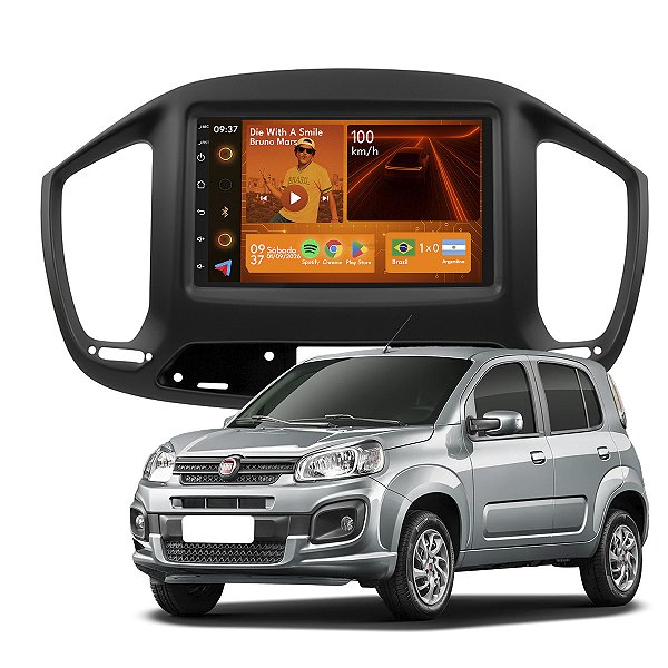 KIT MULTIMIDIA ANDROID 2/64GB 7" UNO 15/21 C/SUP PRETO SOFT