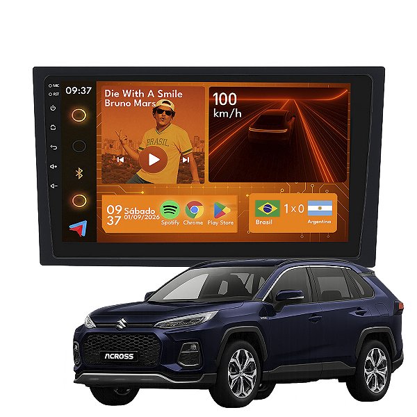 Kit Multimídia Android 2GB+64GB 9p Actross 2021 a 2023 Wi-Fi