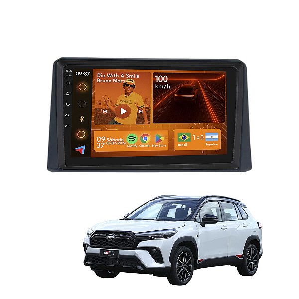 Kit Multimidia Android 2-64gb 9p Corolla Cross 22-26 Youtube