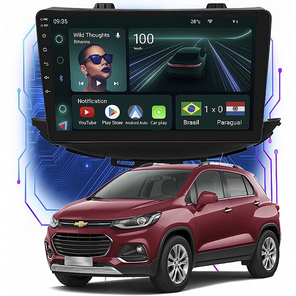 Kit Multimídia Android 9p Tracker 2017-2019 4GB+64GB Full HD