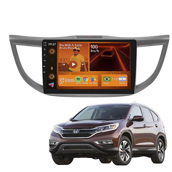 Kit Multimídia Android 9p Crv 2012-2016 2GB+64GB Wi-Fi GPS