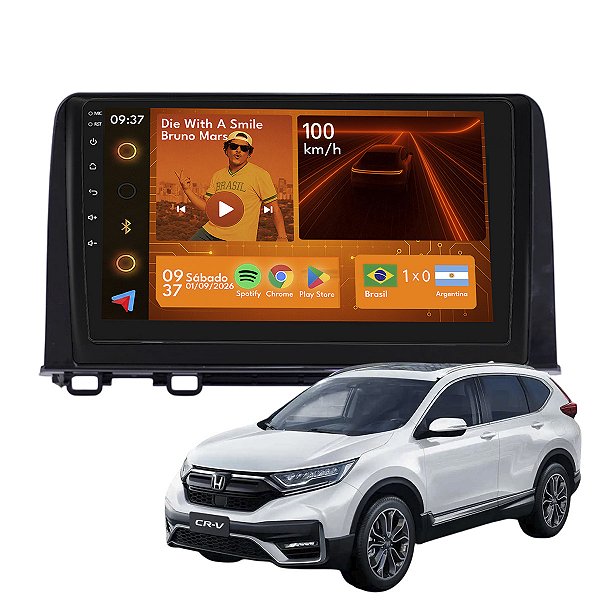 Kit Multimídia Android 9p Crv 2017-2022 2GB+64GB Carplay GPS