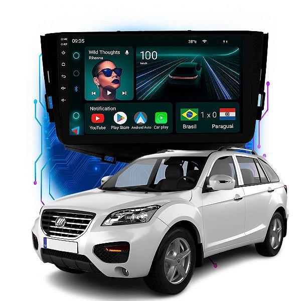 Kit Multimídia Android 9p X60 2013-2016 4GB+64GB Full HD GPS