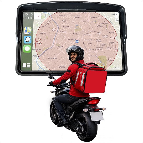 Multimídia Moto 5" CarPlay Android Auto GPS Bluetooth Wifi