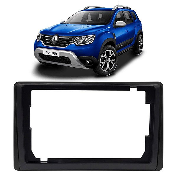 Kit Moldura Painel Duster 20/24 10 e 9 Pol Preto Renault+ R