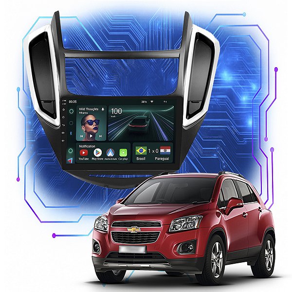 Kit Multimídia Android 9p Tracker 2013-2016 4GB+64GB Carplay