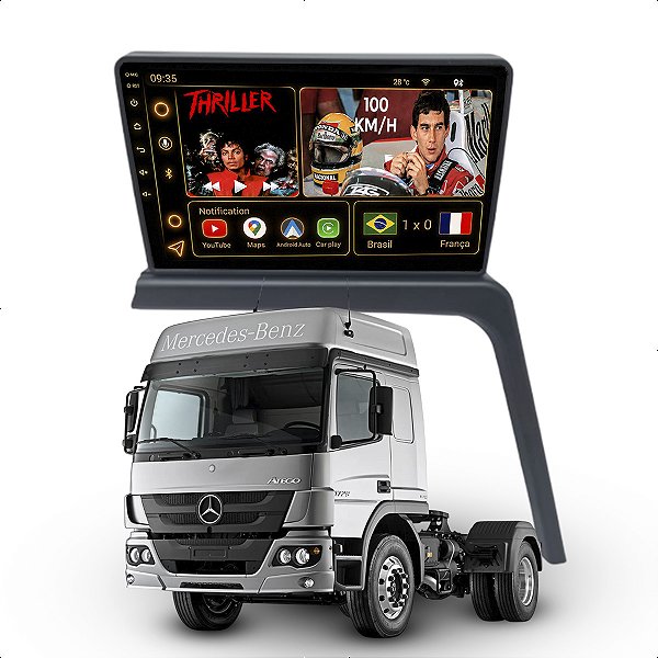 Kit Multimidia Android Octa-Core 6+128GB 9pol Atego Axor 2007-2022