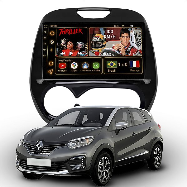 Kit Multimidia Android Octa-Core 6+128GB 9pol Captur 2017-2024 Gps