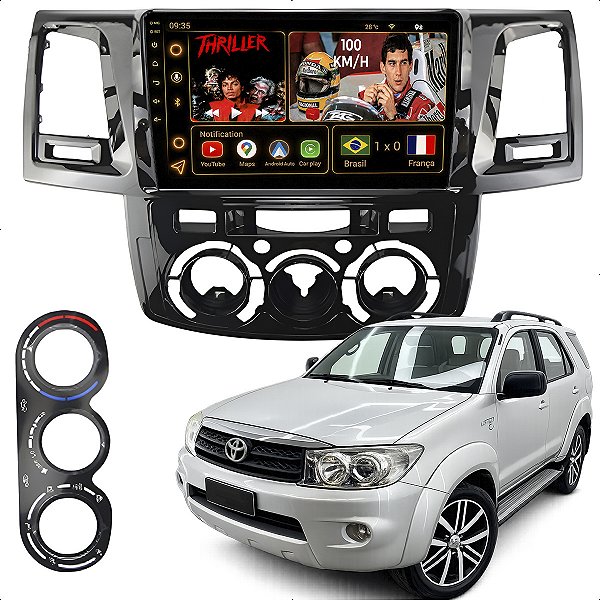Kit Multimidia Android Octa-Core 6GB 128GB 9p Hilux SW4 2009-2015