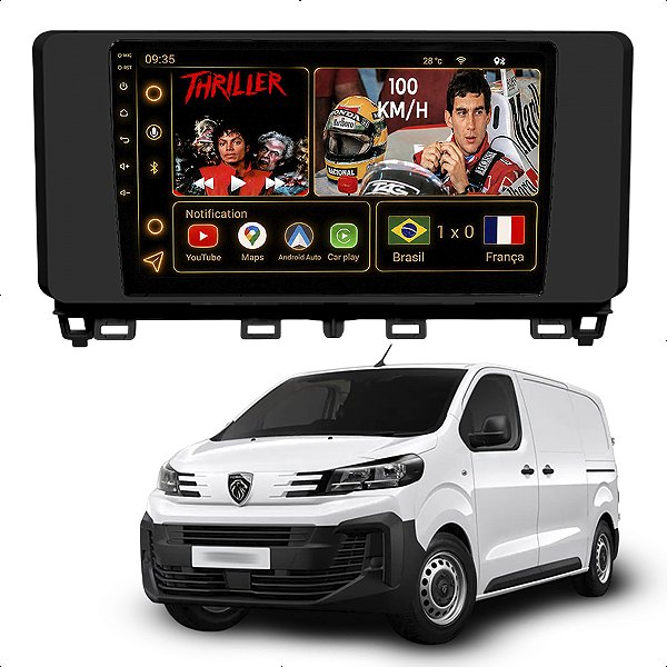 Kit Multimidia Android Octa-Core 9p 6GB 128Gb Jumpy Expert 2025-2026
