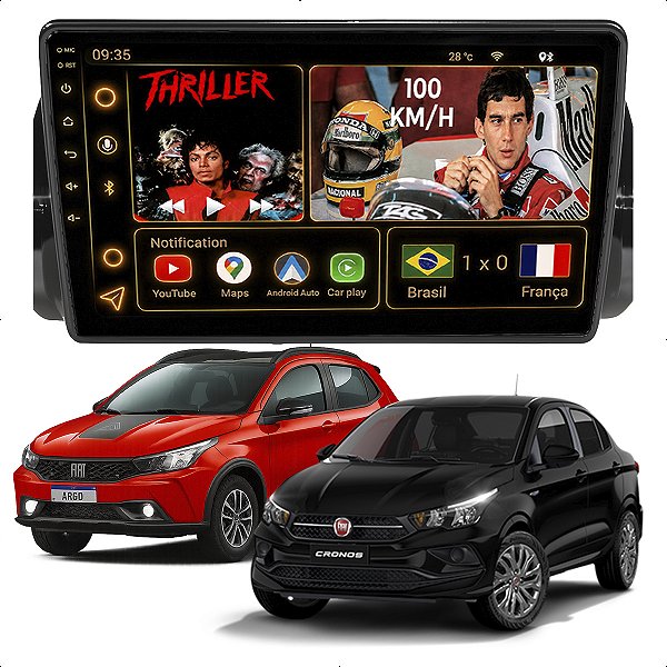 Kit Multimidia Android Octa-Core 6+128GB 9p Argo 18-23 Waze