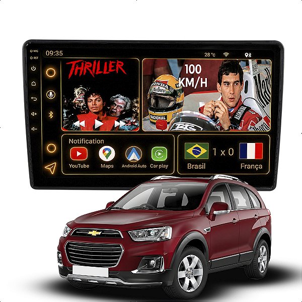 Kit Multimidia Android Octa-Core 6GB 128GB 9pol Captiva 2008-2017