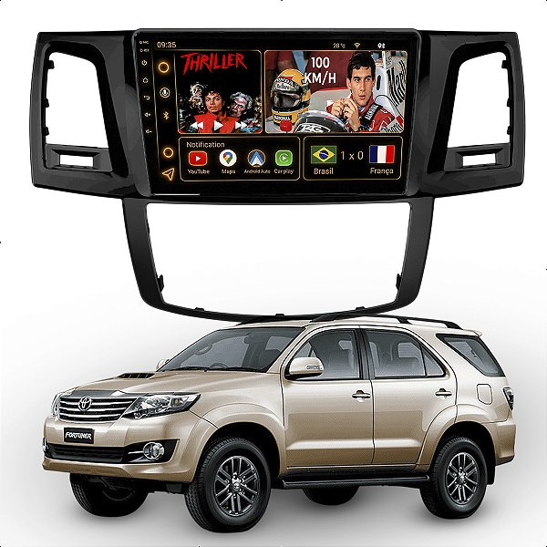 Kit Multimidia Android Octa-Core 6GB 128GB 9p Hilux Sw4 2006-2008