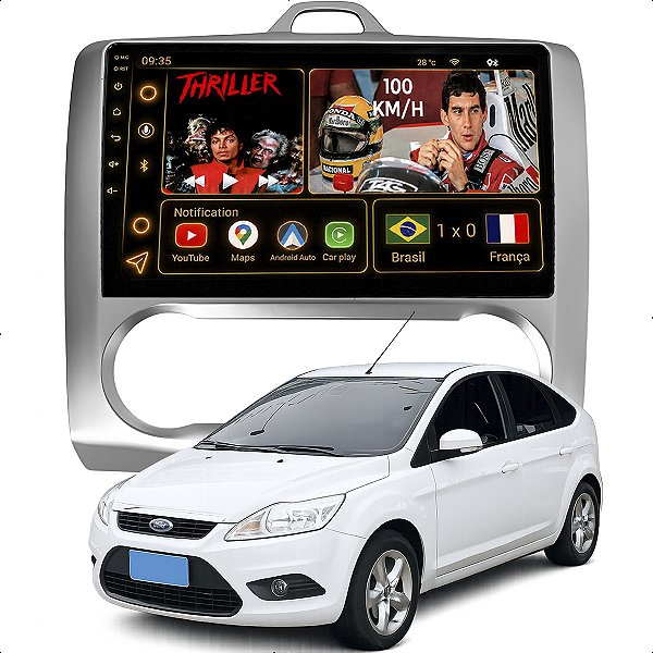 Kit Multimidia Android Octa-Core 6GB 128GB 9p Focus 2009-2013 Carplay