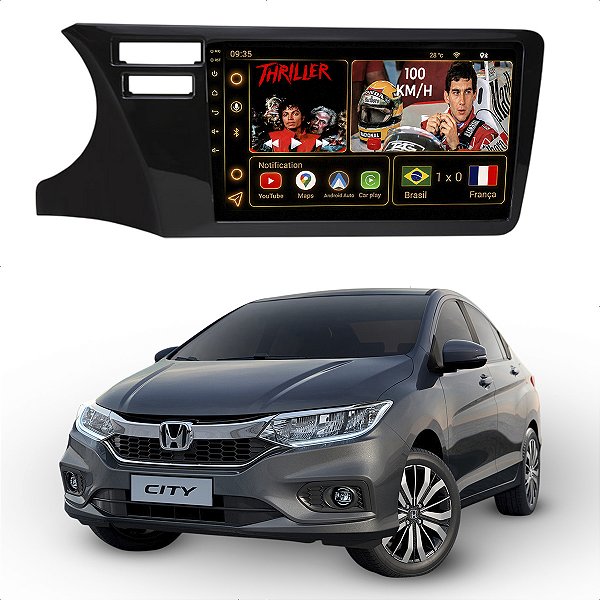 Kit Multimidia Android Octa-Core 6GB 128GB 9pol Honda City Exl 2015-2017
