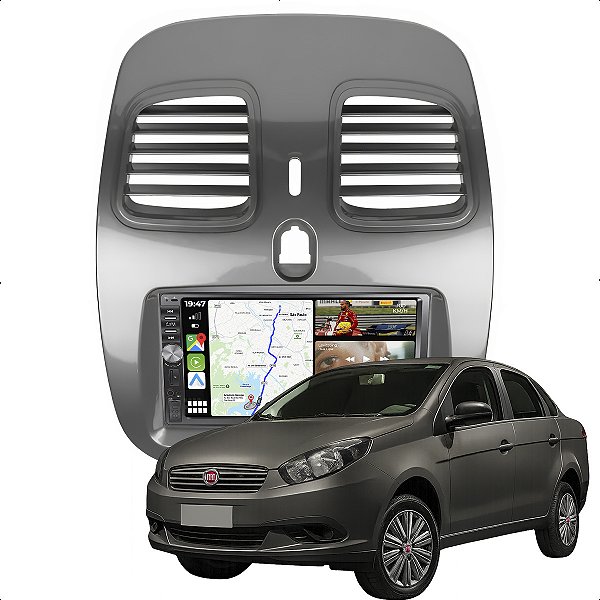 Kit Multimidia Mp5 Botão 7p Grand Siena 12-21 Android Auto