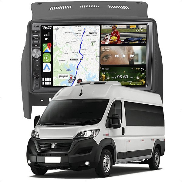 Kiy Multimidia Mp5 Botão Dvd 7p Ducato 06-15 Android Auto