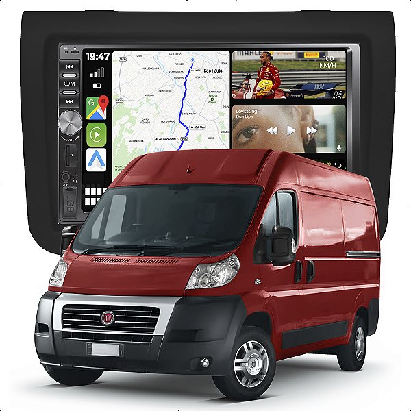 Kit Multimidia Mp5 2 Din Baotão 7p Ducato 18-25 Carplay
