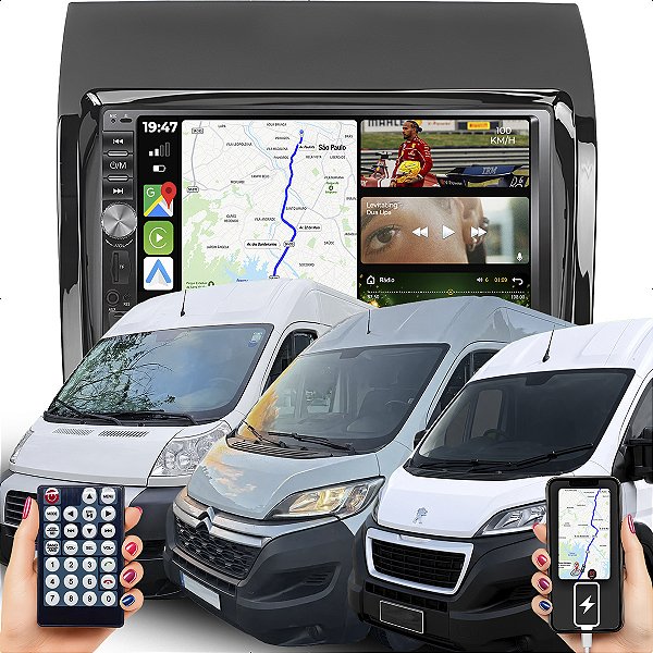 Kit Multimídia MP5 Botão 7p Ducato Boxer Jumper 18-25 Dvd