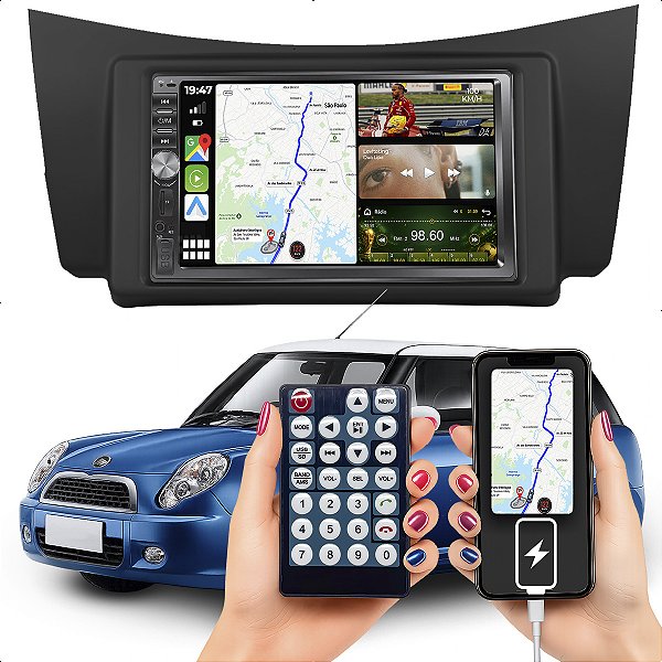 Kit Multimidia Dvd Mp5 Botão 7p Lifan 320 10-12 Android Auto