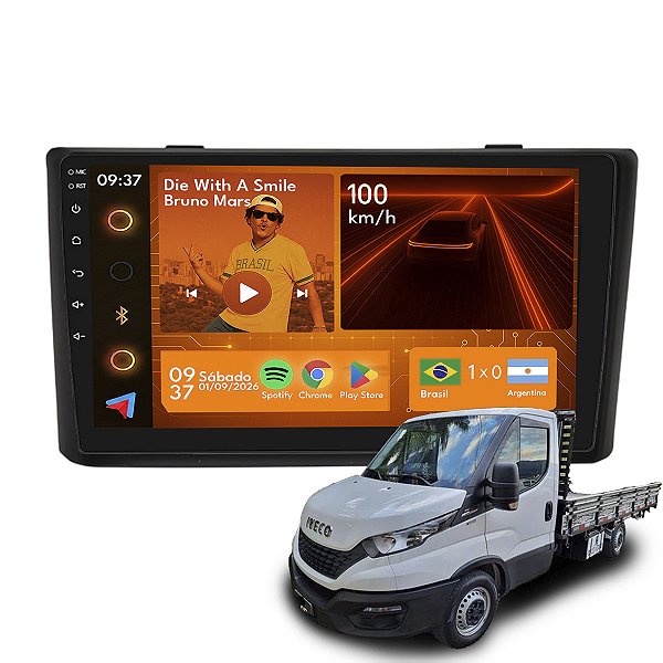 Kit Multimídia Android 2gb/64gb 9p Iveco Daily 2013-2019