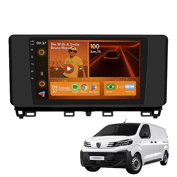 Kit Multimídia Android 2GB/64GB 9p Renault Jumpy Expert 2025