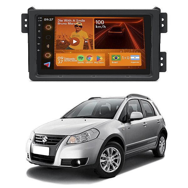 Kit Multimídia Android 2GB/64GB 9p Suzuki Sx4 2009-2015