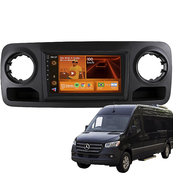 Kit Multimídia Android 2GB+64GB 9p Sprinter 2020-2024 Bt Gps