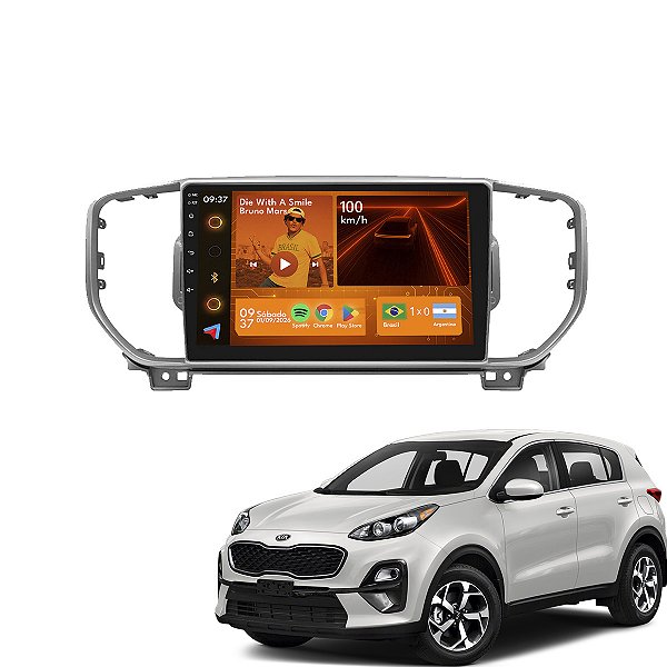 Kit Multimídia Android 2GB+64GB 9p Sportage 2017-2022 Gps Bt