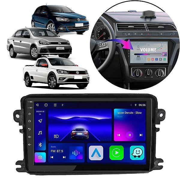 KIT MULTIMIDIA OCTA-CORE 9" GOL G7 18/21 VOLKSWAGEN CARPLAY