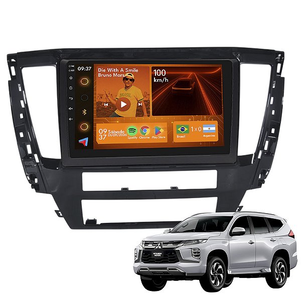 Kit Multimídia Android 2GB+64GB 9p Pajero Sport 2022-2024 BT