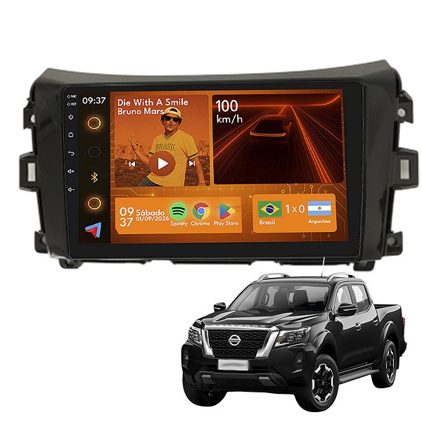 Kit Multimídia Android 2GB+64GB 9p Frontier 2017-2025 Gps