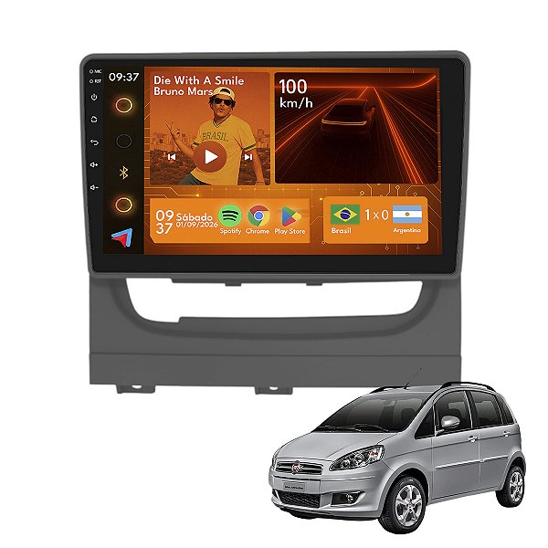 Kit Multimídia Android 2GB/64GB 9p Fiat Idea 2013-2018
