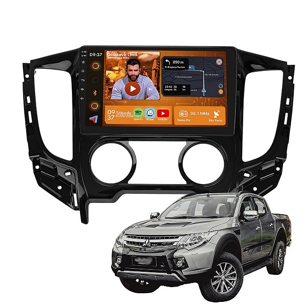 Kit Multimídia 9p 2GB+64GB L200 2016-2022 Pajero 2018-2020