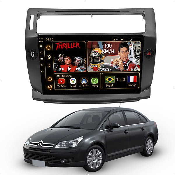 Kit Multimídia Android 6GB/128GB 9p C4 Pallas 2008-2016 Gps