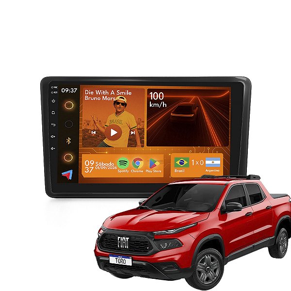 Kit Multimídia Android 2GB+64GB 9p Toro 2022-2025 Bluetooth