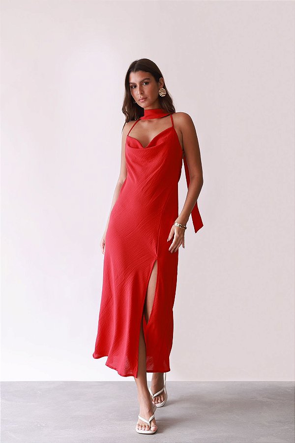 VESTIDO SLIP DRESS MIDI DIANA