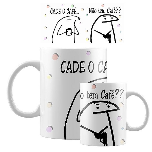 Caneca Flork Meme Com Café, Sem Café