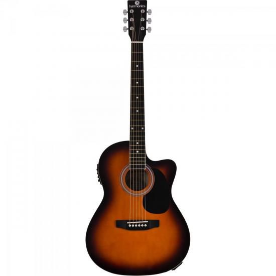 Violão Elétrico Aço GE-21 Sunburst Harmonics