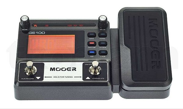 Pedaleira Mooer Ge 100 para Guitarra Multi-Efeitos com Fonte